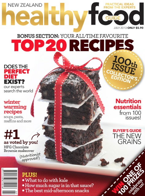 Healthy Food Guide's 100th issue cover